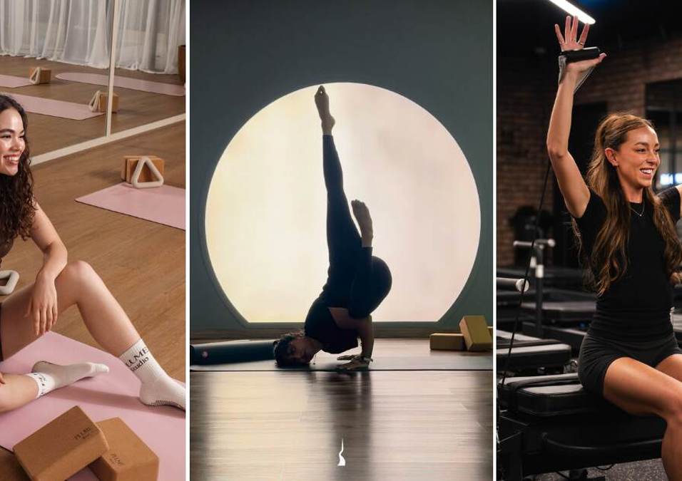 Girls exercising