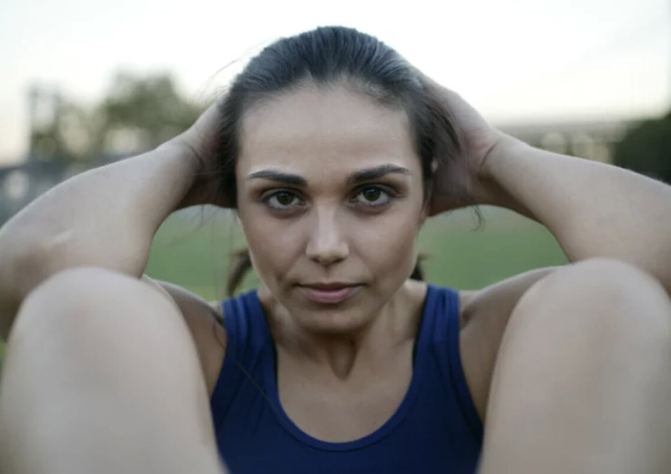 Girl exercising