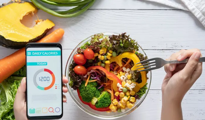 Calculate Calories App With Healthy Food