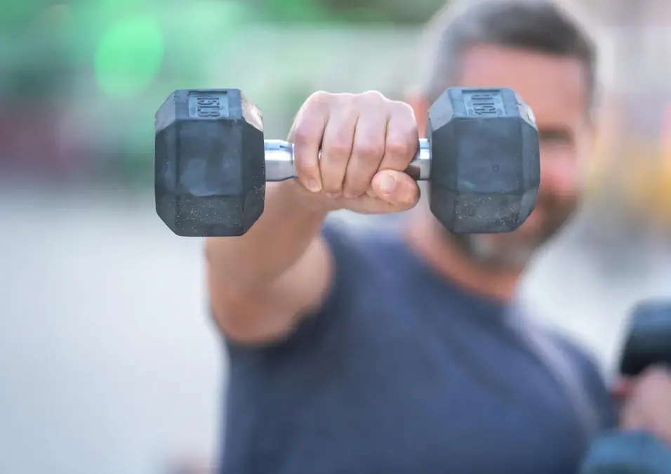man exercising