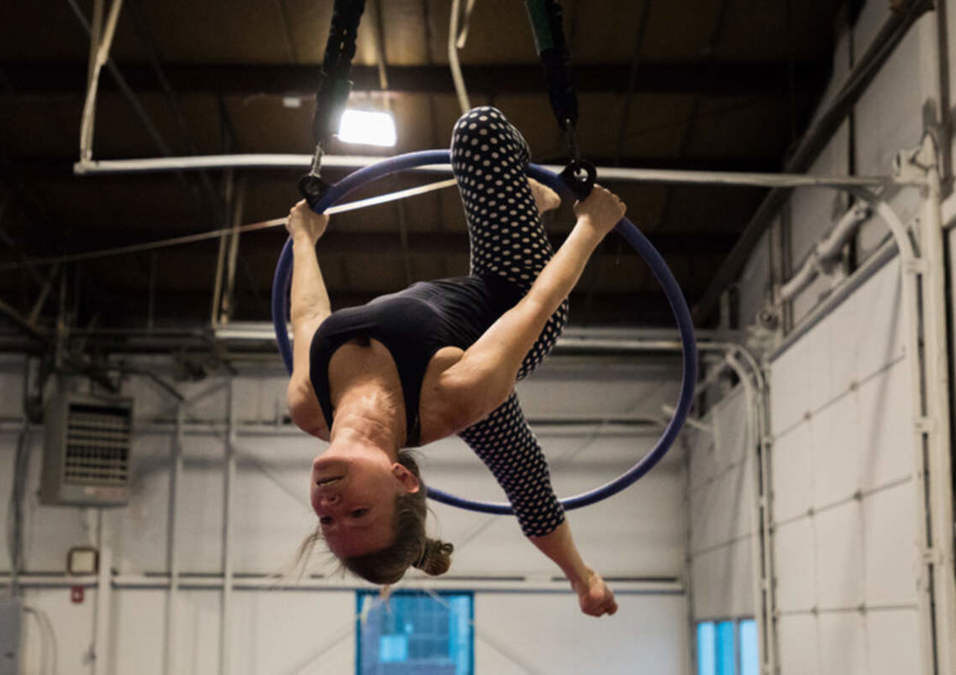 Girl exercising