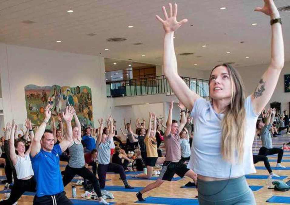 people exercising