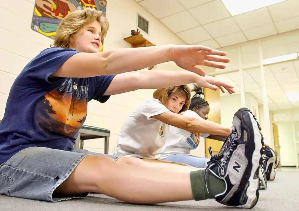 Children exercising