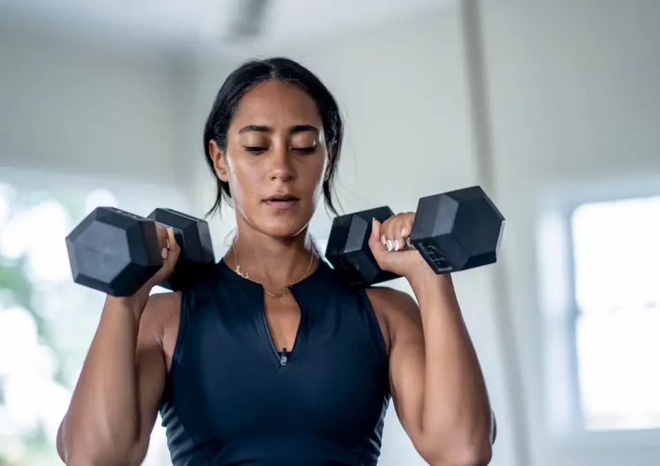 Girl exercising