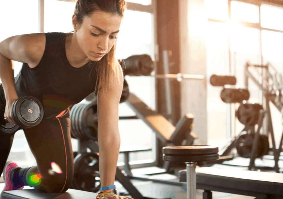 Girl exercising