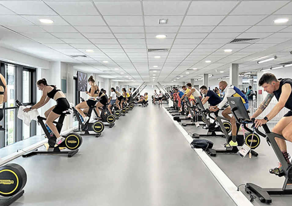people exercising