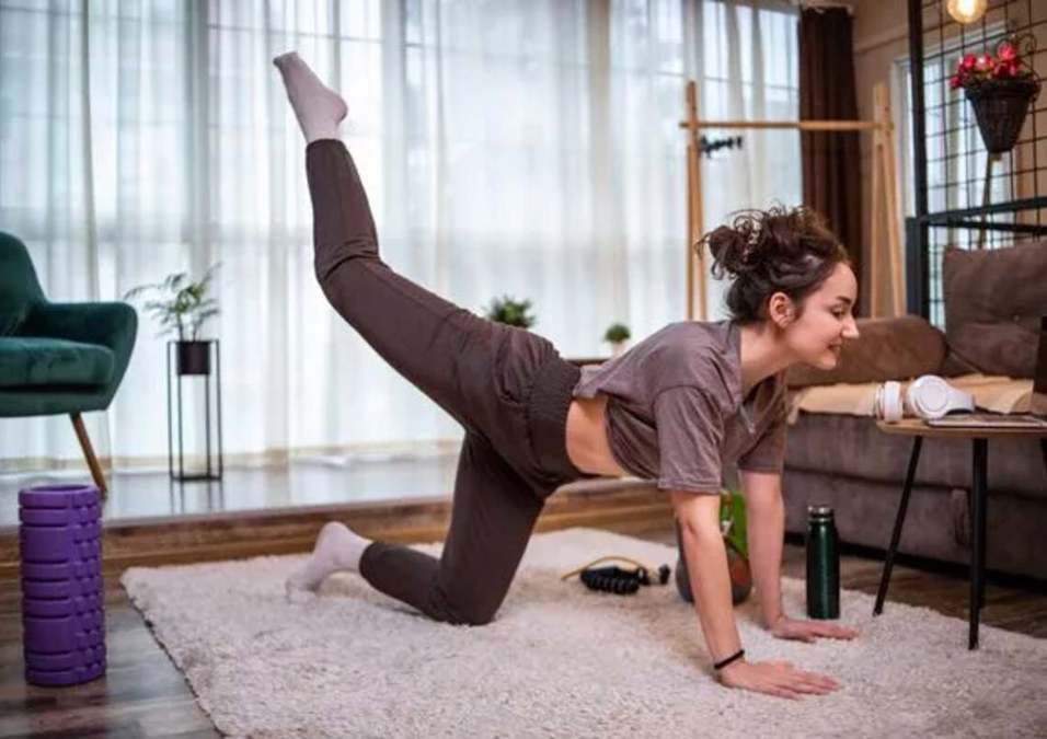Girl exercising