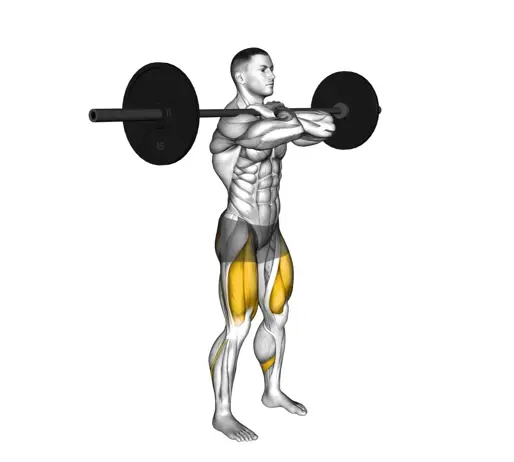 Barbell Front Squat Thumb