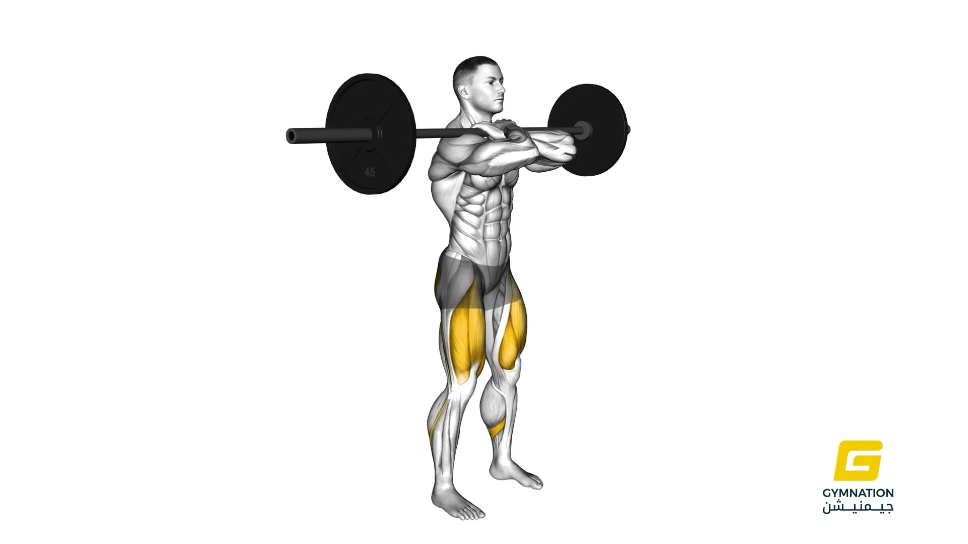 Barbell Front Squat Thumb