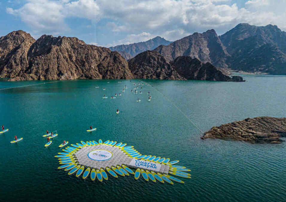 Paddleboarding at Hatta Dam