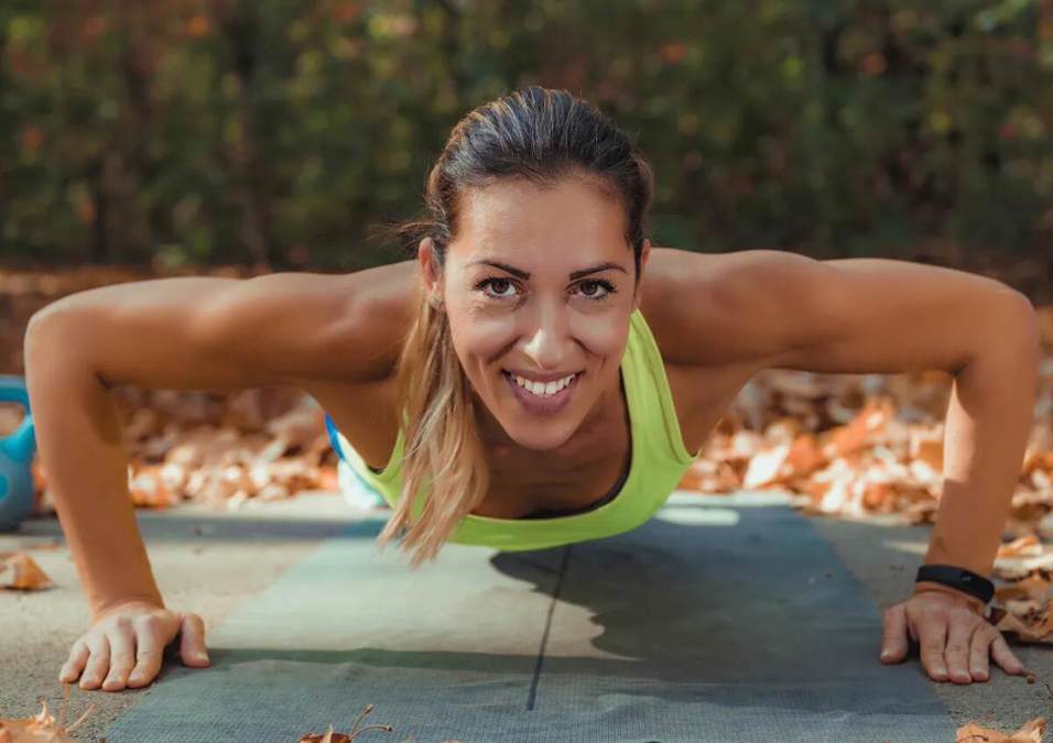 Girl exercising