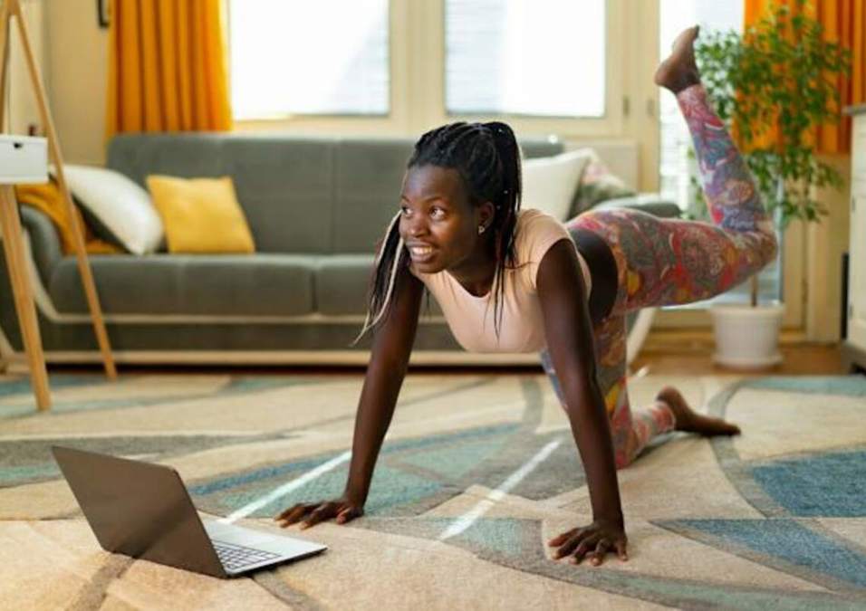 Girl exercising