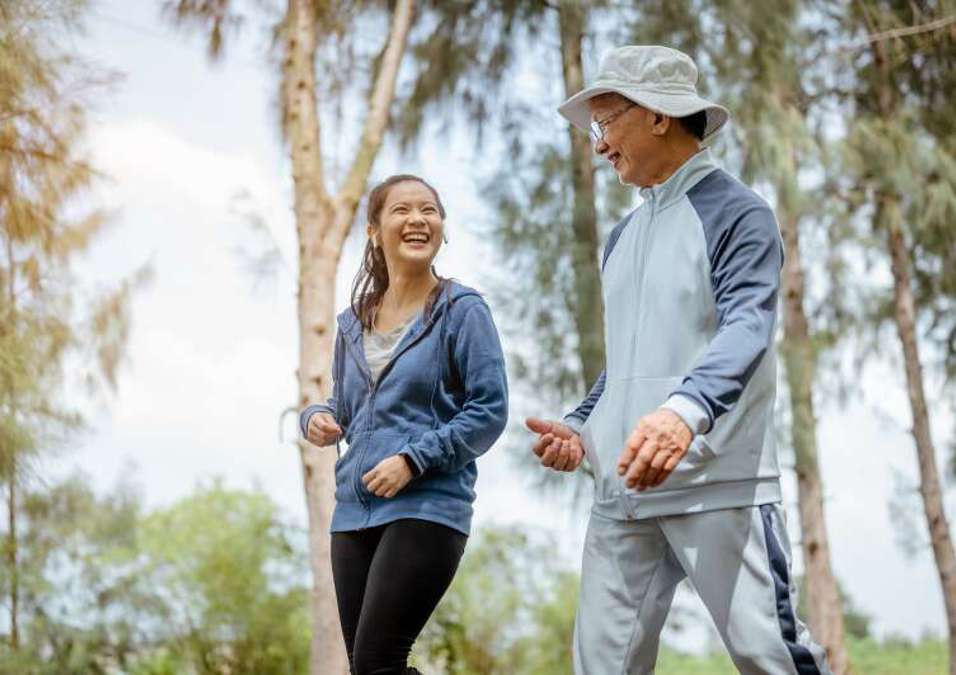 people exercising