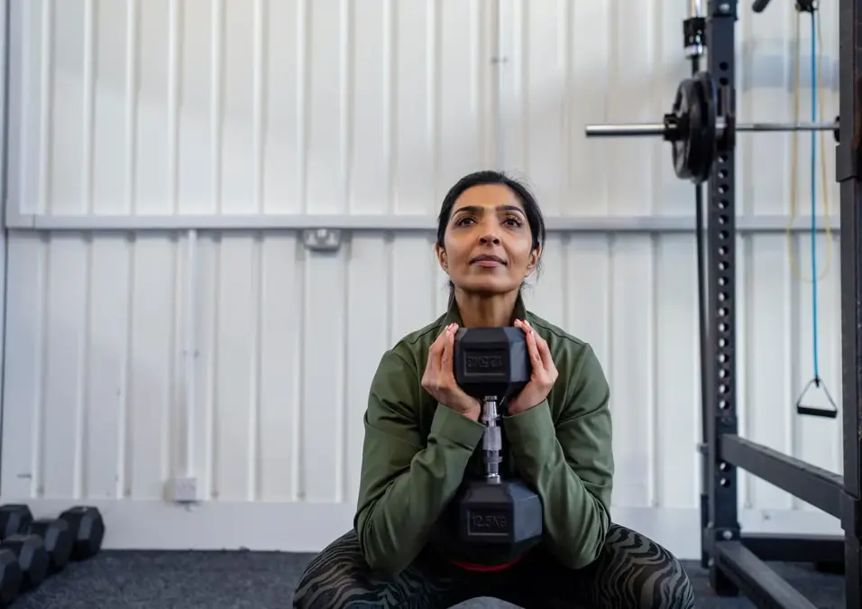 Girl exercising