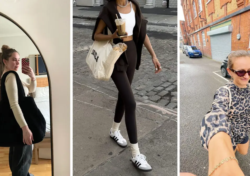 Girls wearing gym bags