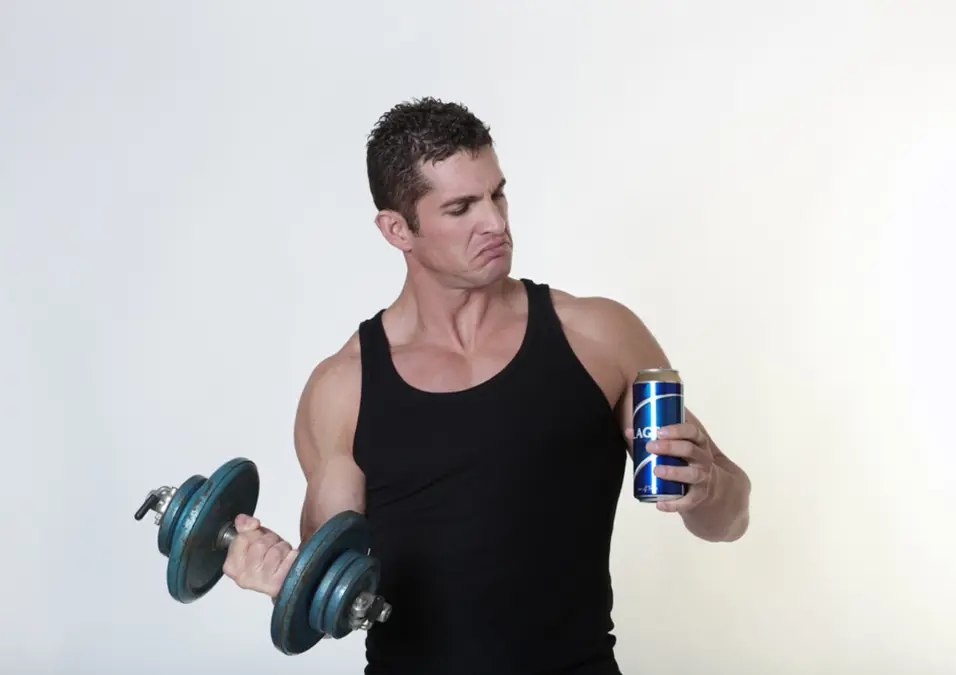 A man drinking alcohol