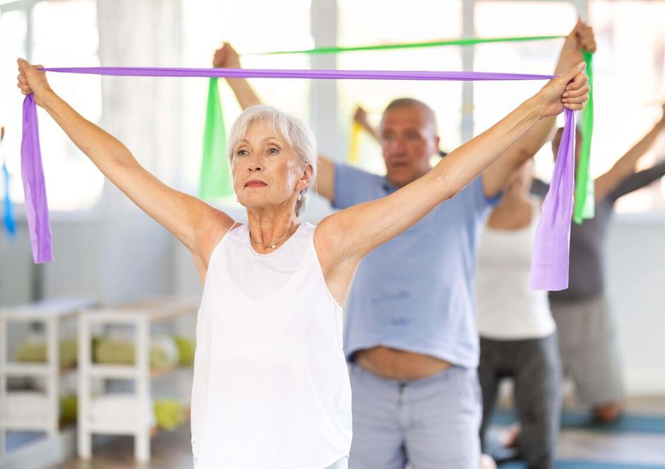 people exercising