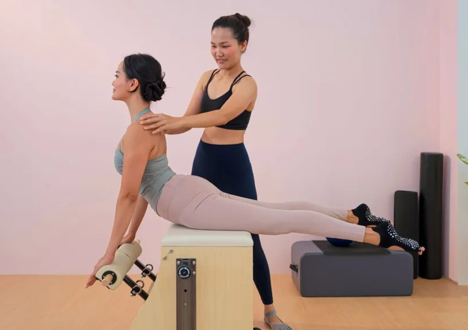 Girl exercising