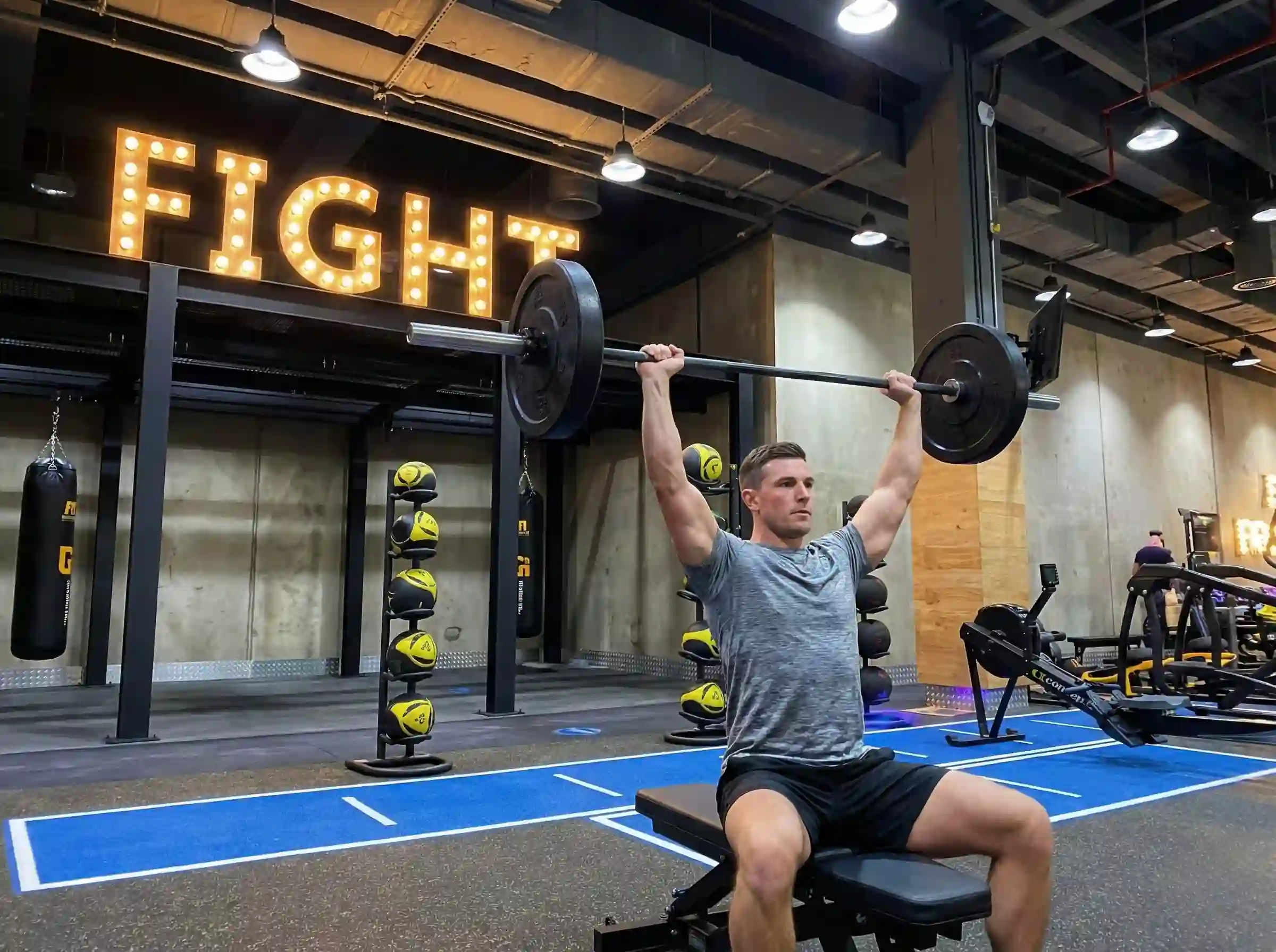 Barbell Seated Overhead Press