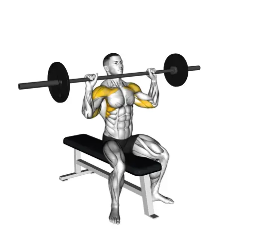 Barbell Seated Overhead Press Thumb