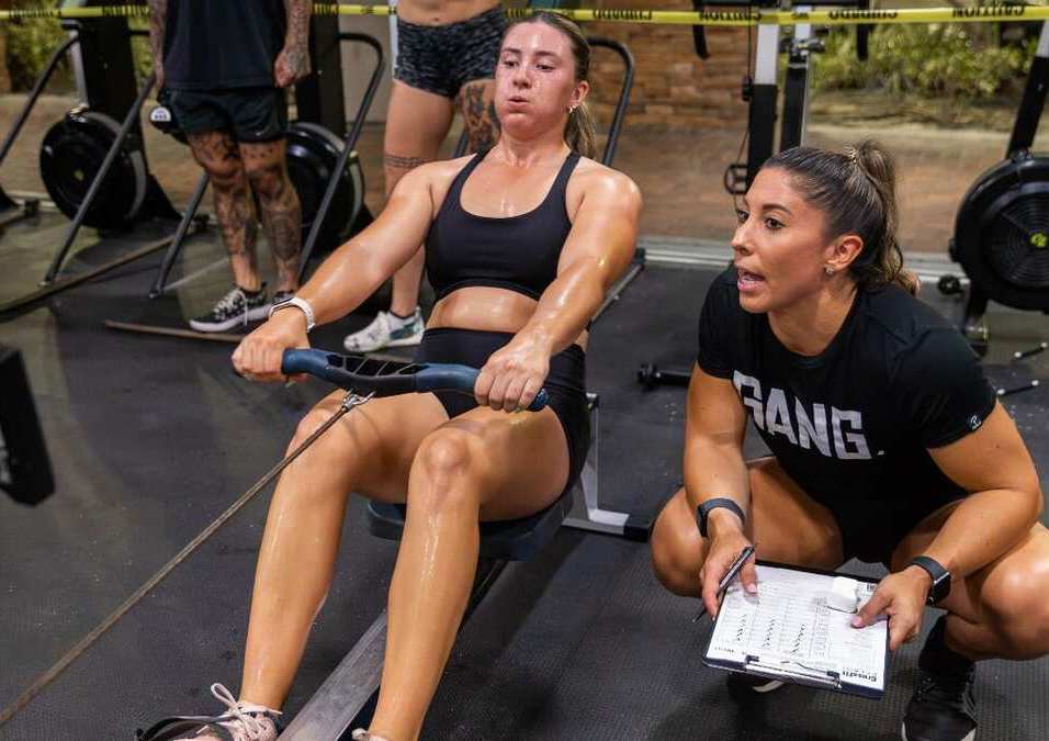 Girl and her personal trainer