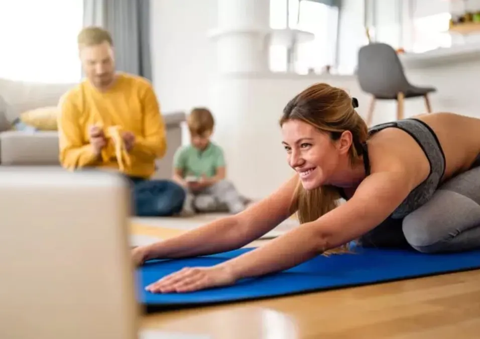 Girl exercising
