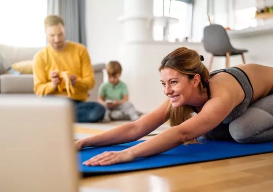 Girl exercising