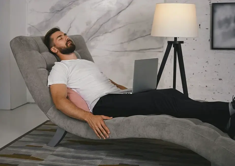 A man taking a nap