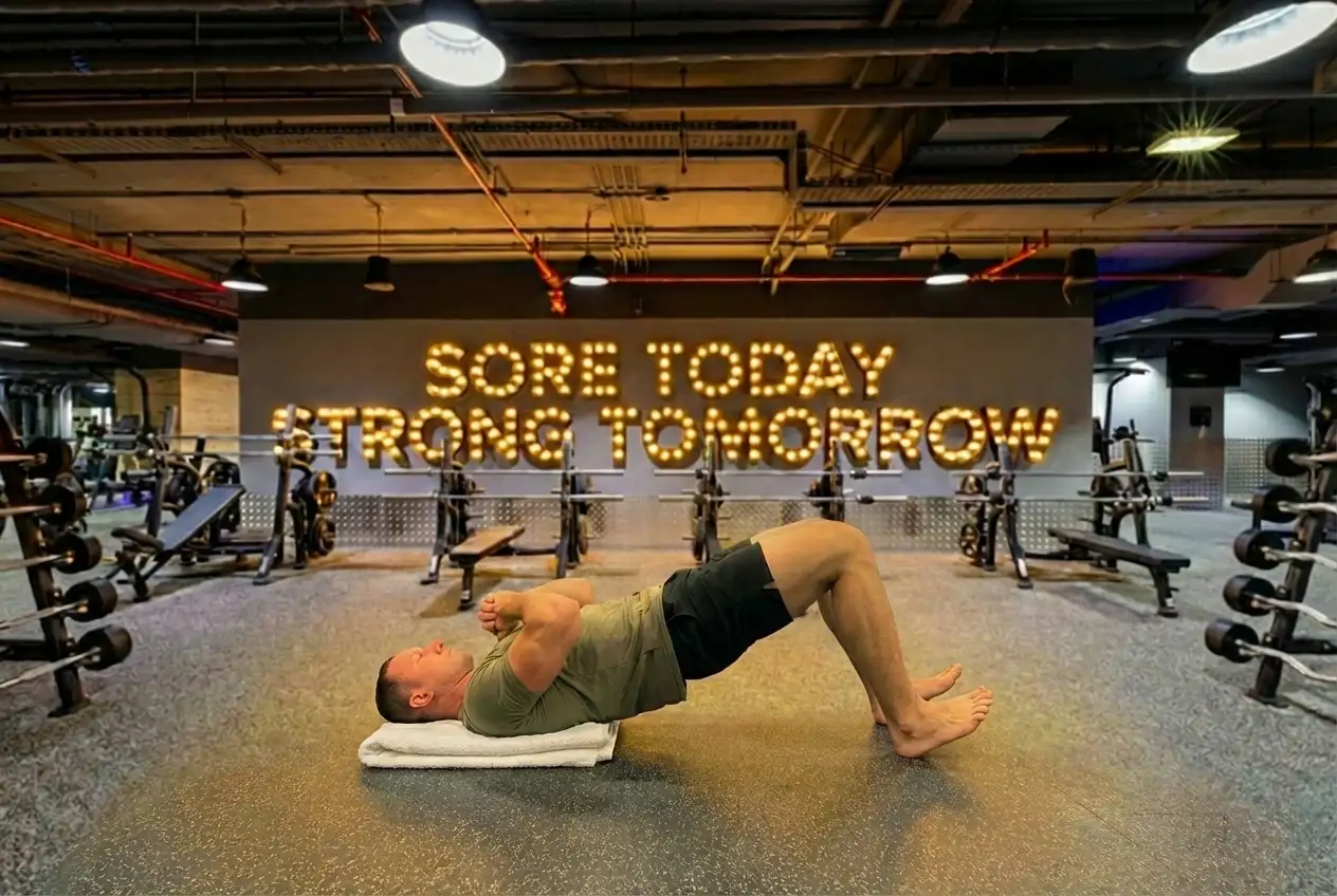 Reverse Sliding Leg Curl On Floor With Towel