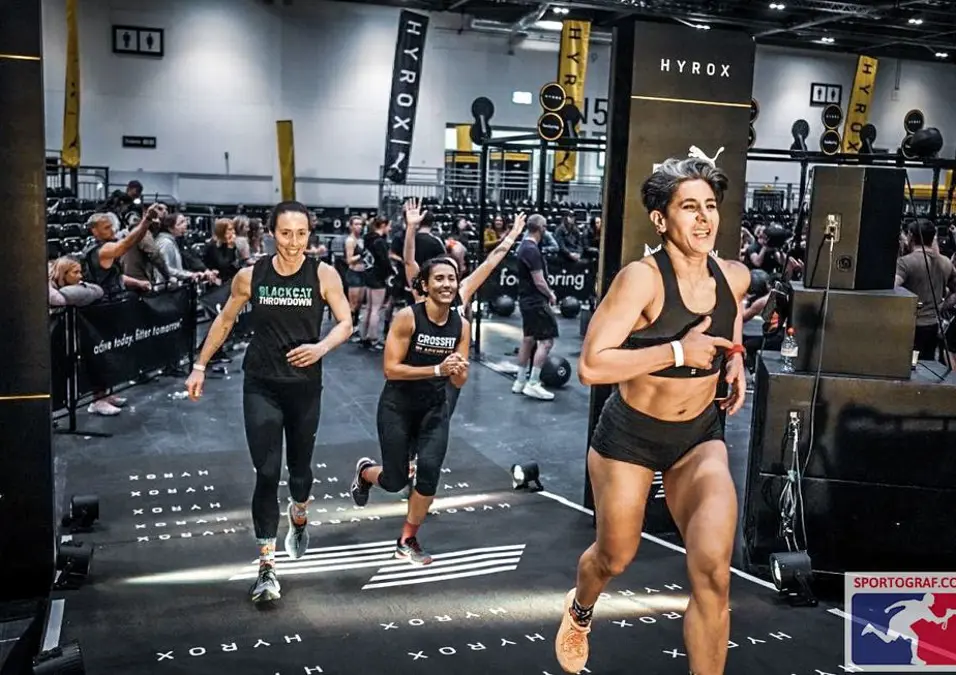 Girls exercising