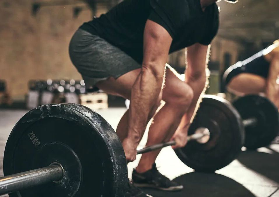men & Girl exercising