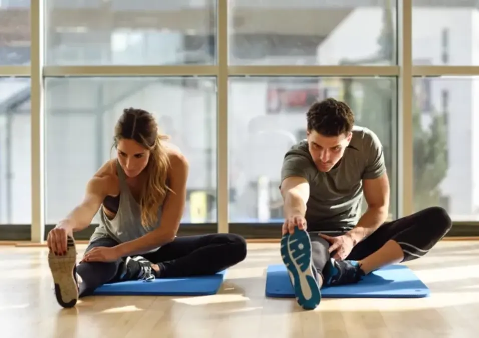 people exercising