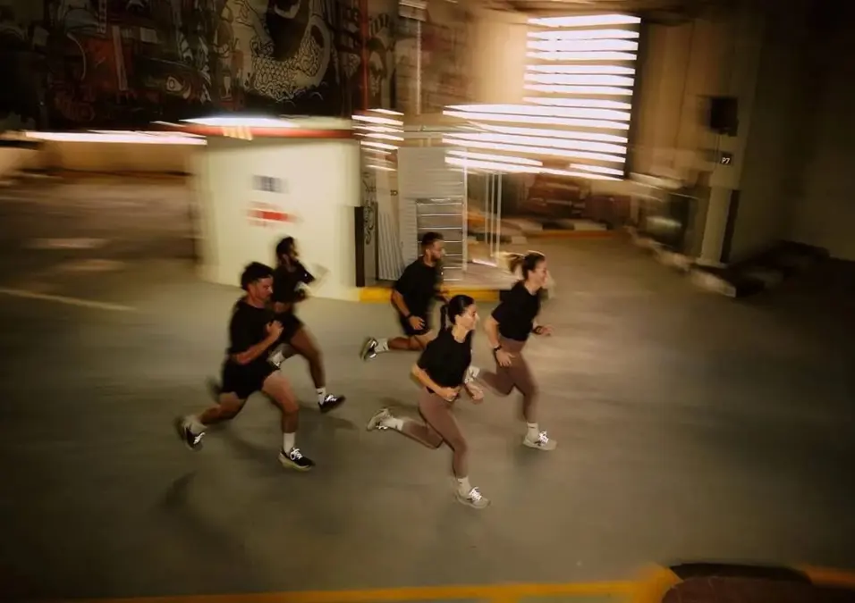 people exercising