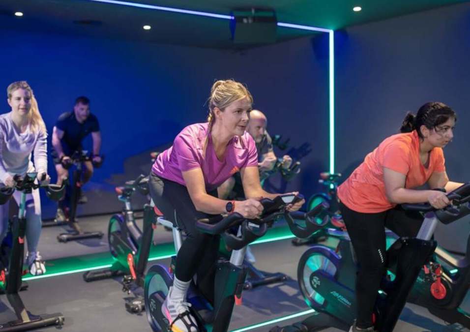 people exercising