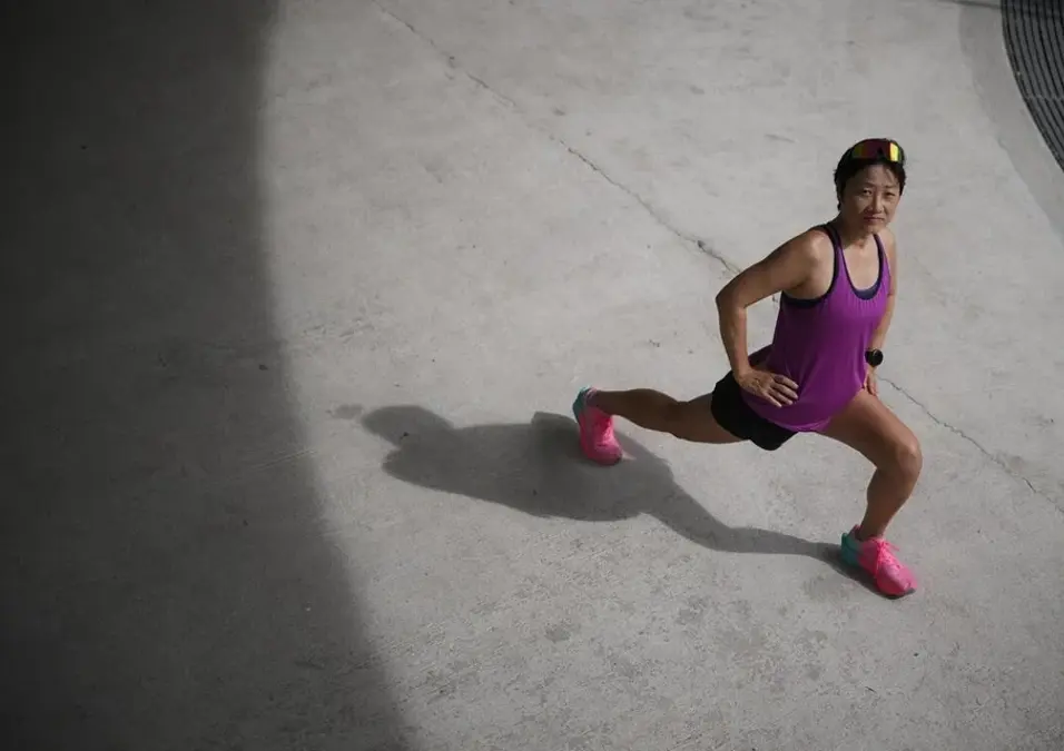 Girl exercising