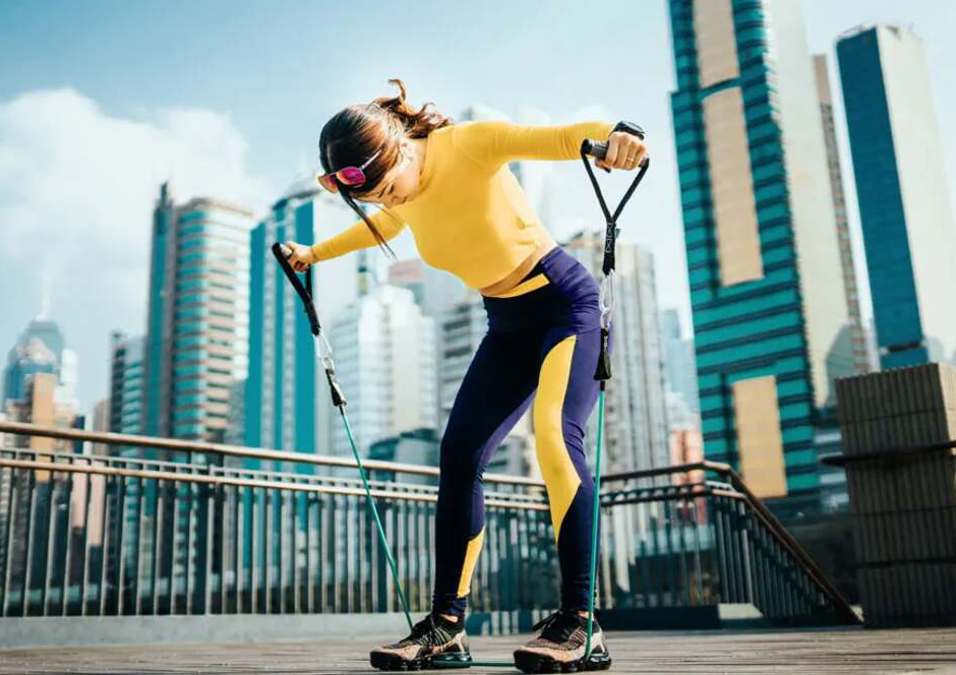 Girl exercising
