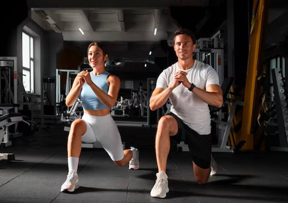people exercising