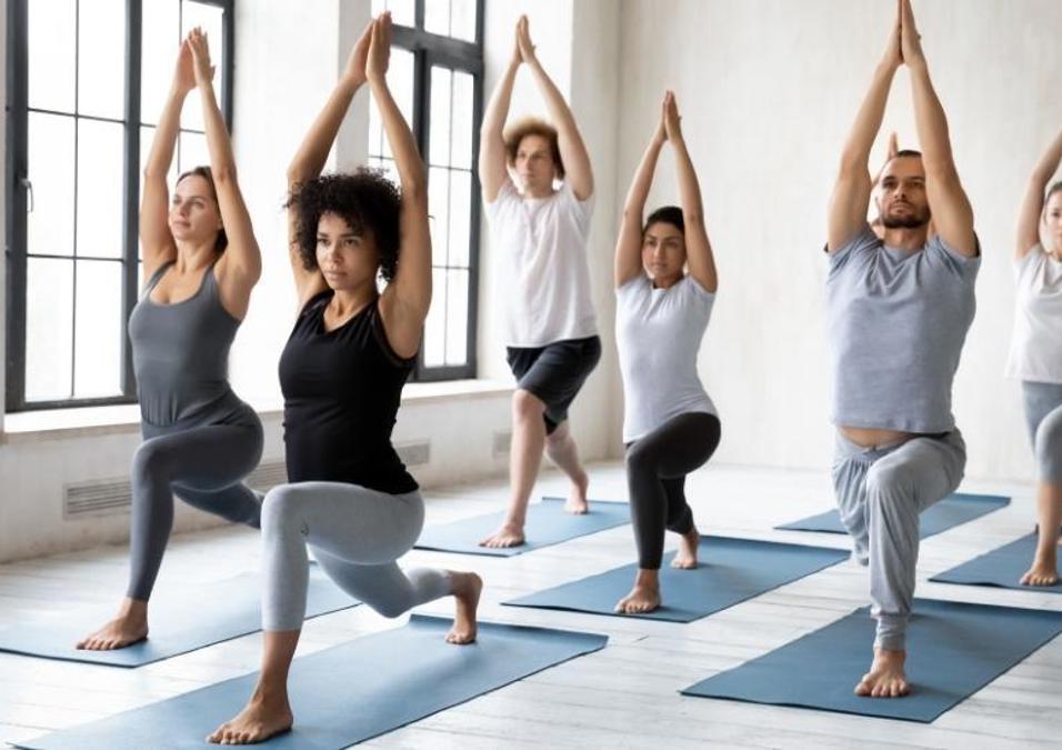 people exercising