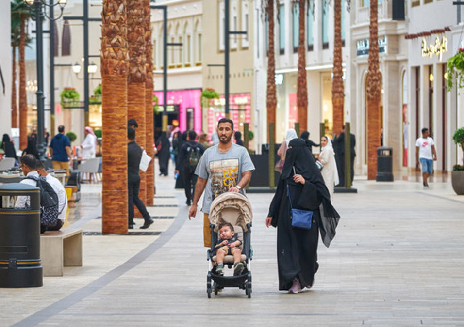 Family walking