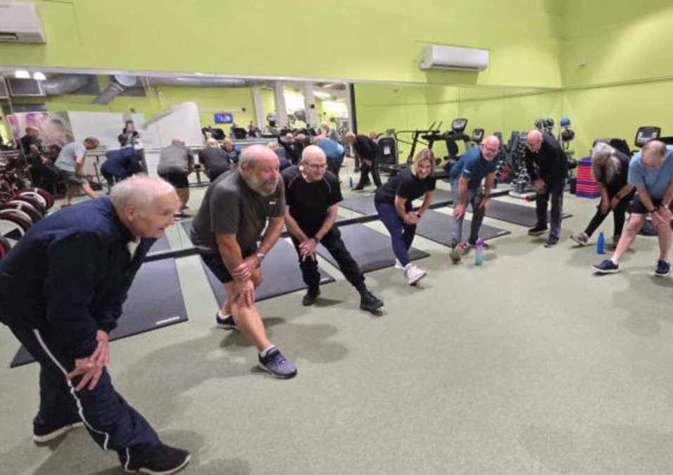 Old people exercising