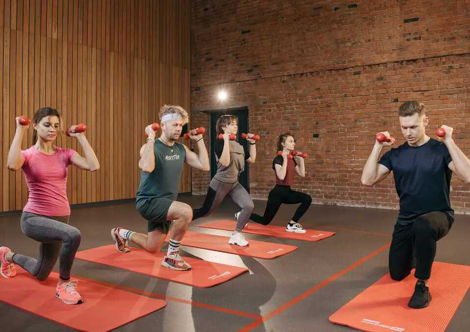 people exercising