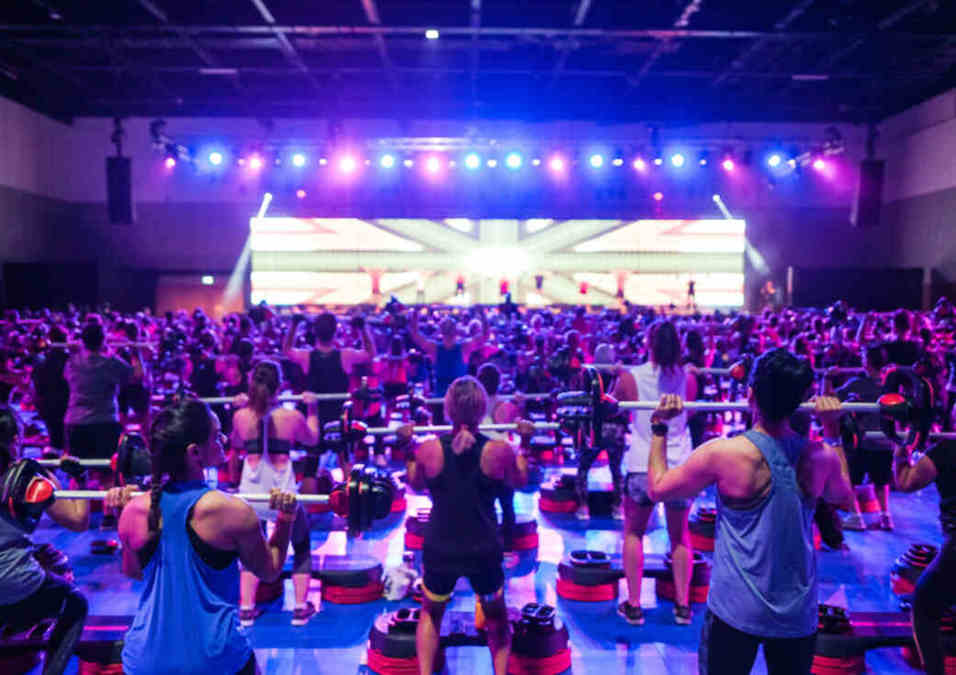group of people exercising