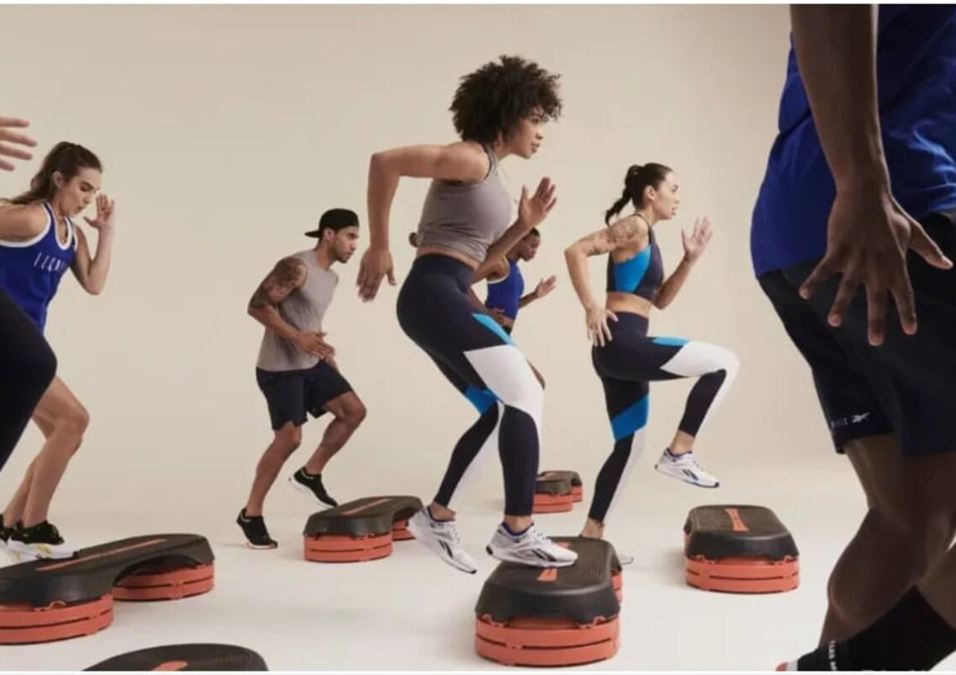 Girls exercising