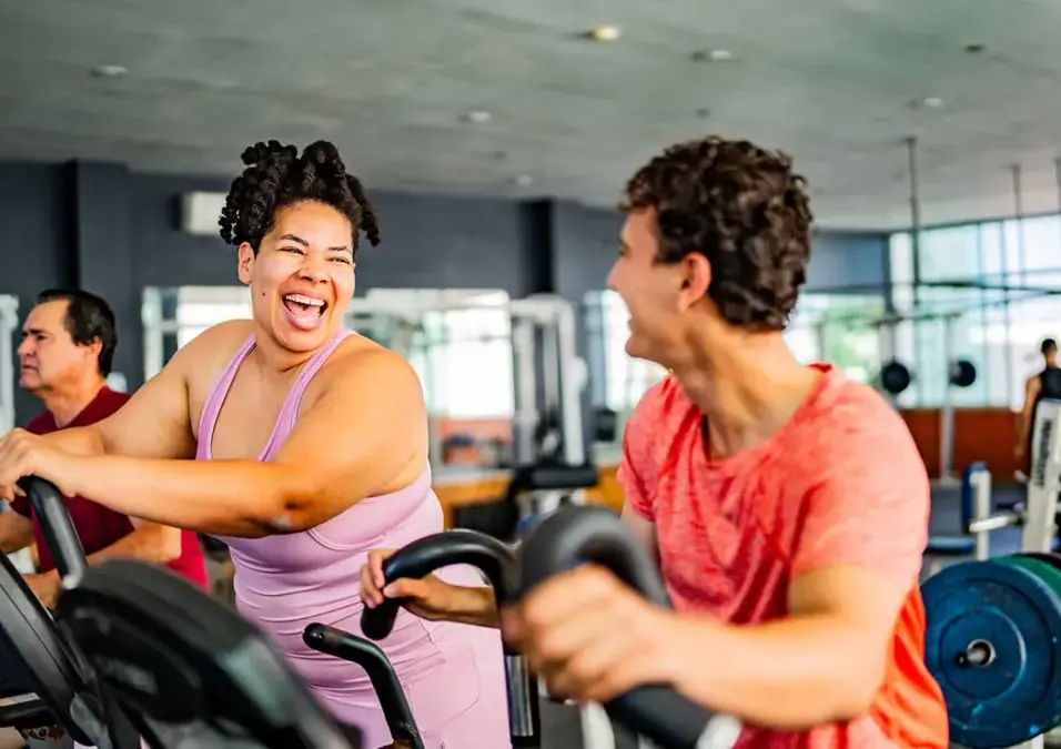 people exercising