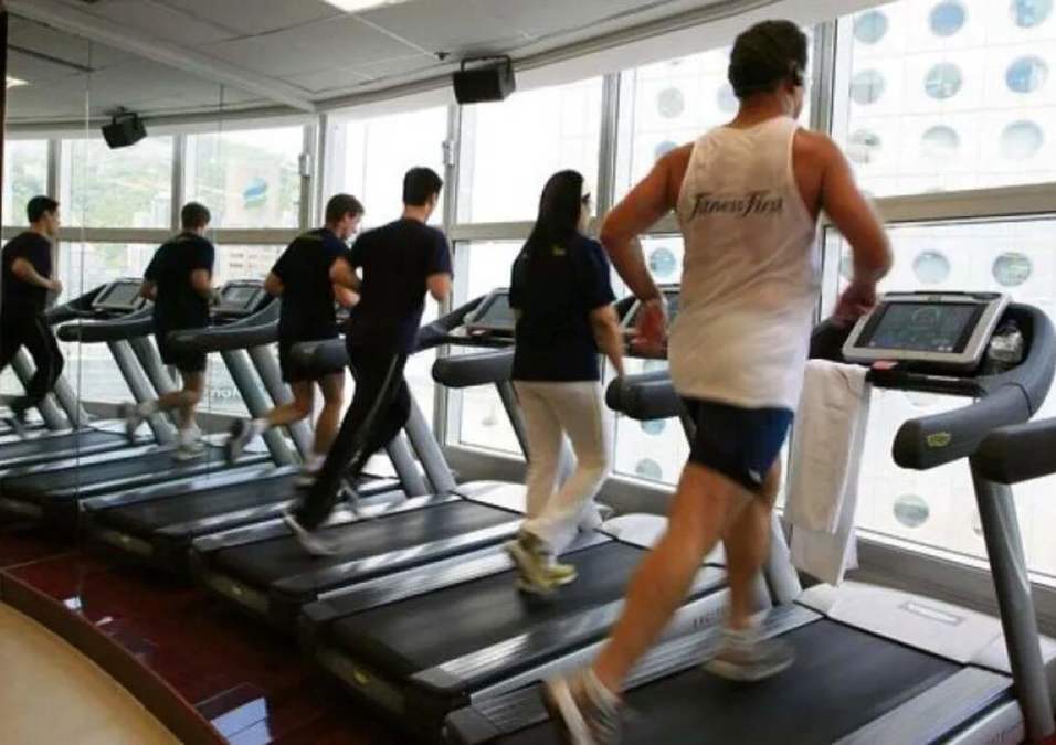 people exercising