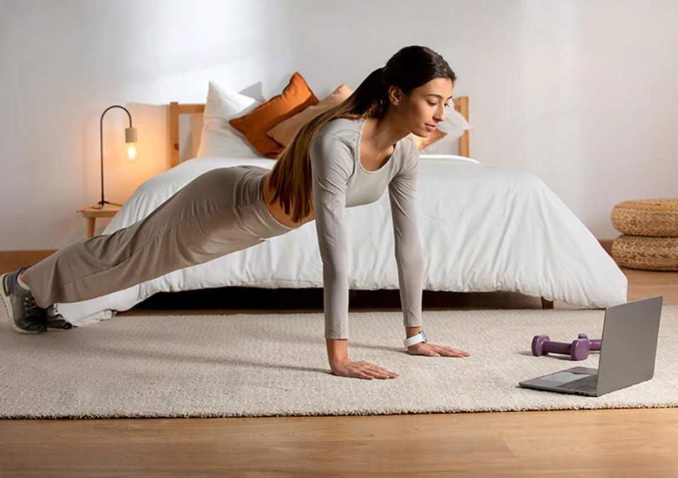 Girl exercising