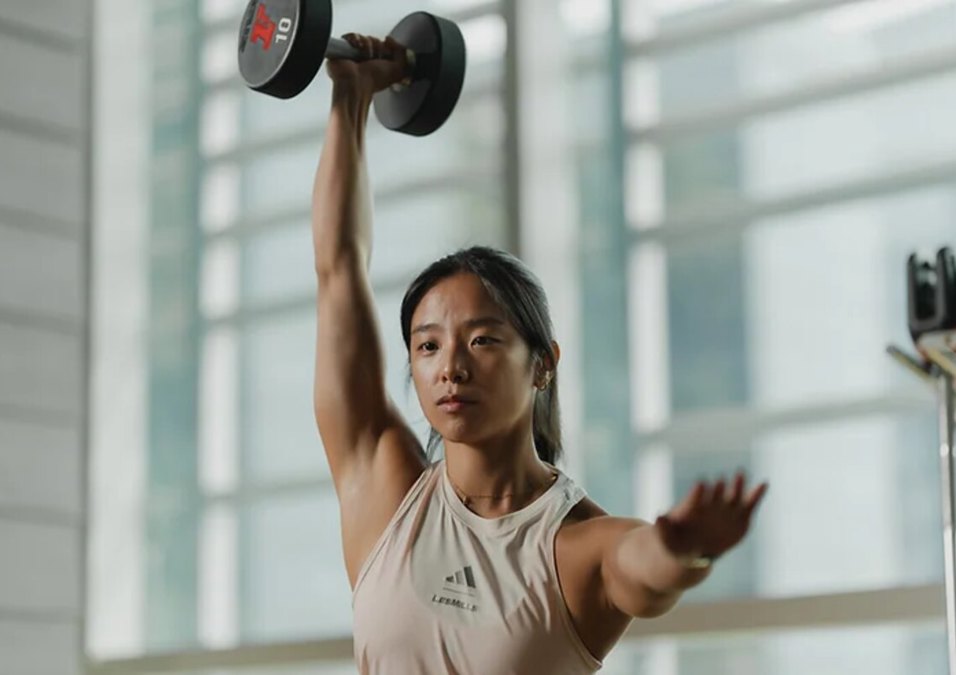Girl exercising