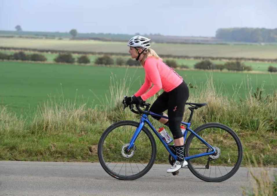 Girl riding a bike