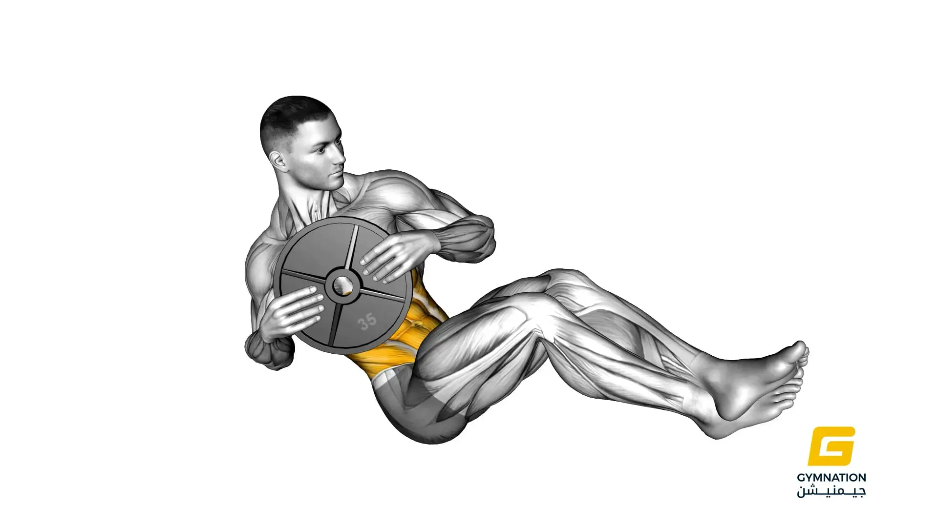 Weighted Russian Twist (Legs Up) Thumb