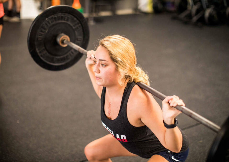 Girl exercising